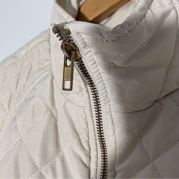 Cynthia Rowley Ivory Quilted Vest size Large - Picture 6 of 7